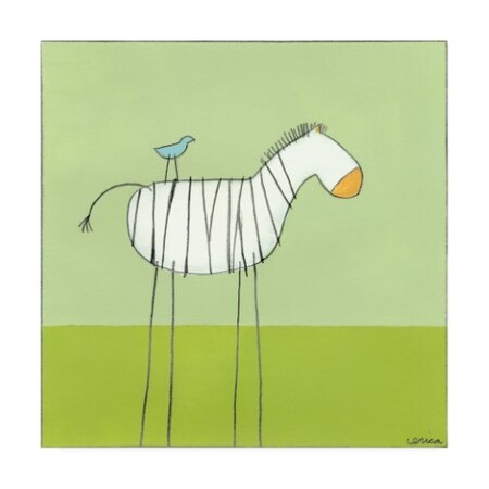 June Erica Vess 'Stick Leg Zebra I Childrens Art' Canvas Art,24x24